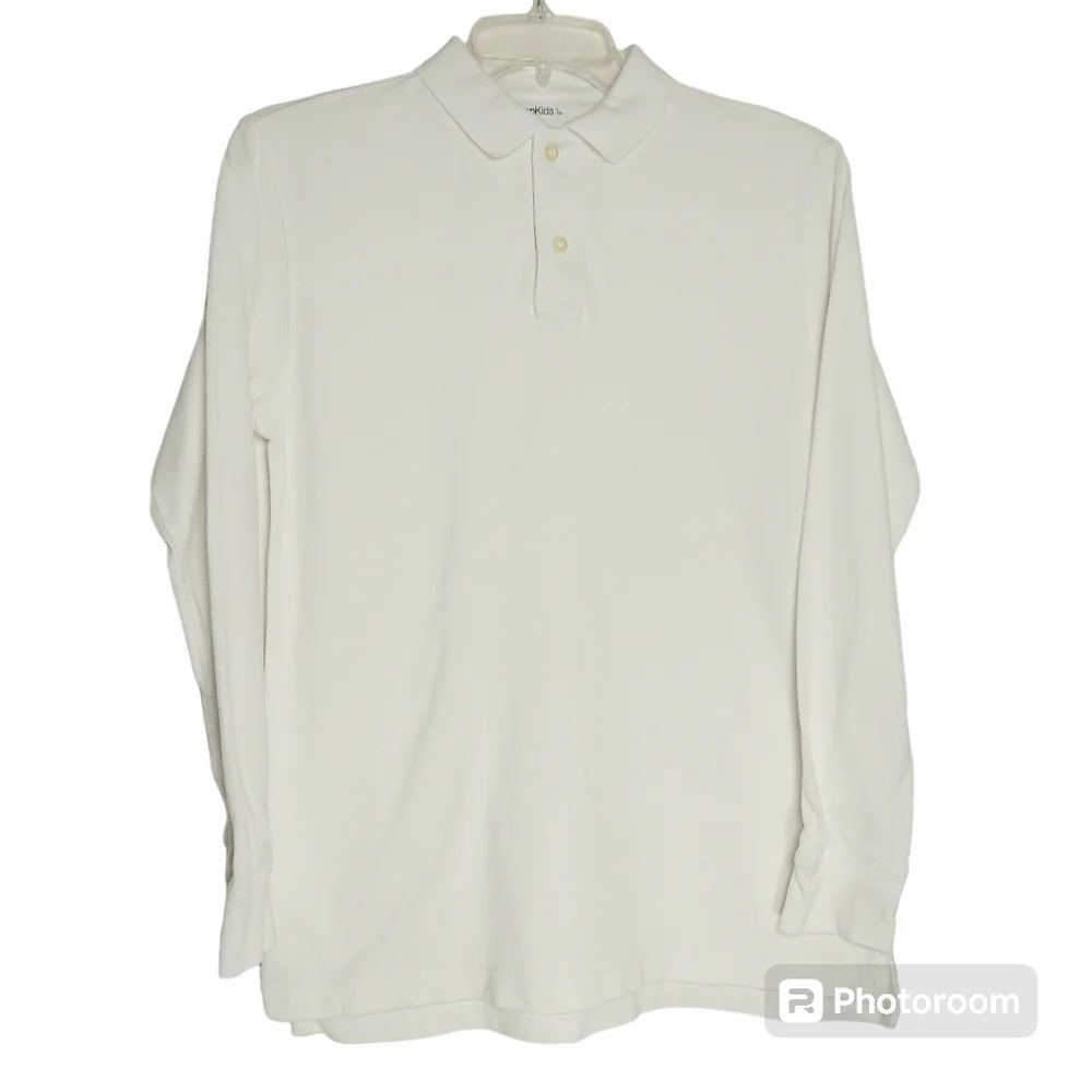 White Gap Kids Long Sleeve Collared Shirt